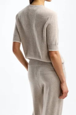 Femme Lisa Yang Tricot Gigi En Sable/Creme