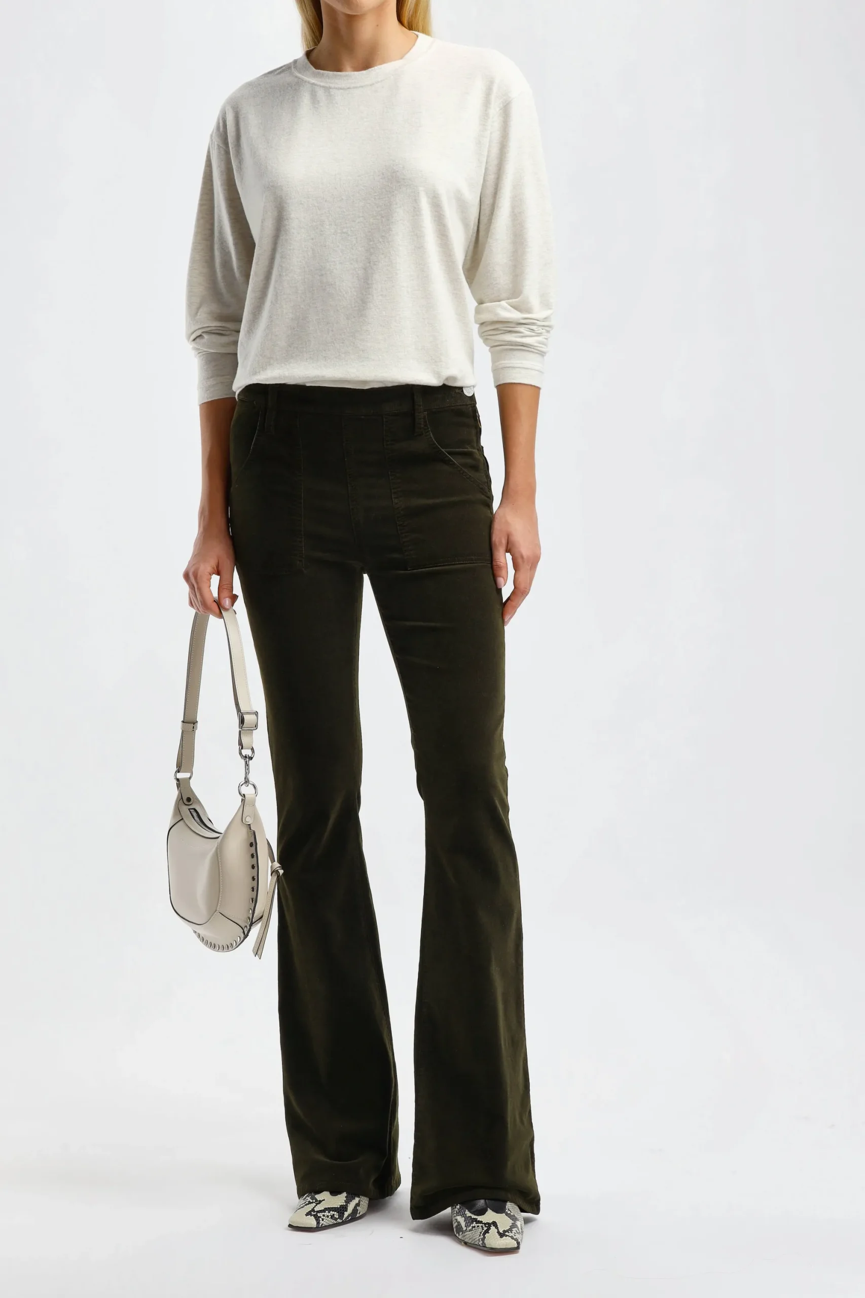 Femme American Vintage T-Shirt A Manches Longues Ypawood En Gris