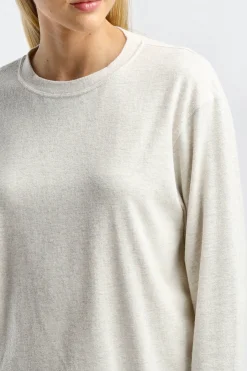 Femme American Vintage T-Shirt A Manches Longues Ypawood En Gris