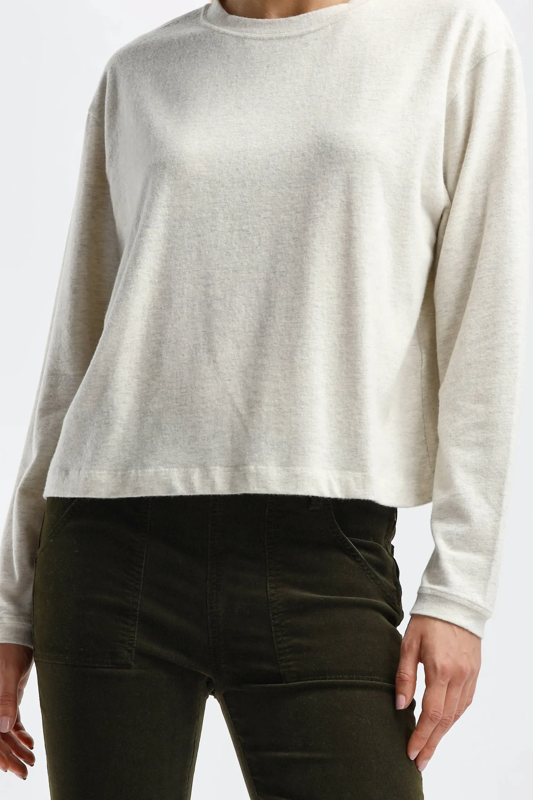 Femme American Vintage T-Shirt A Manches Longues Ypawood En Gris