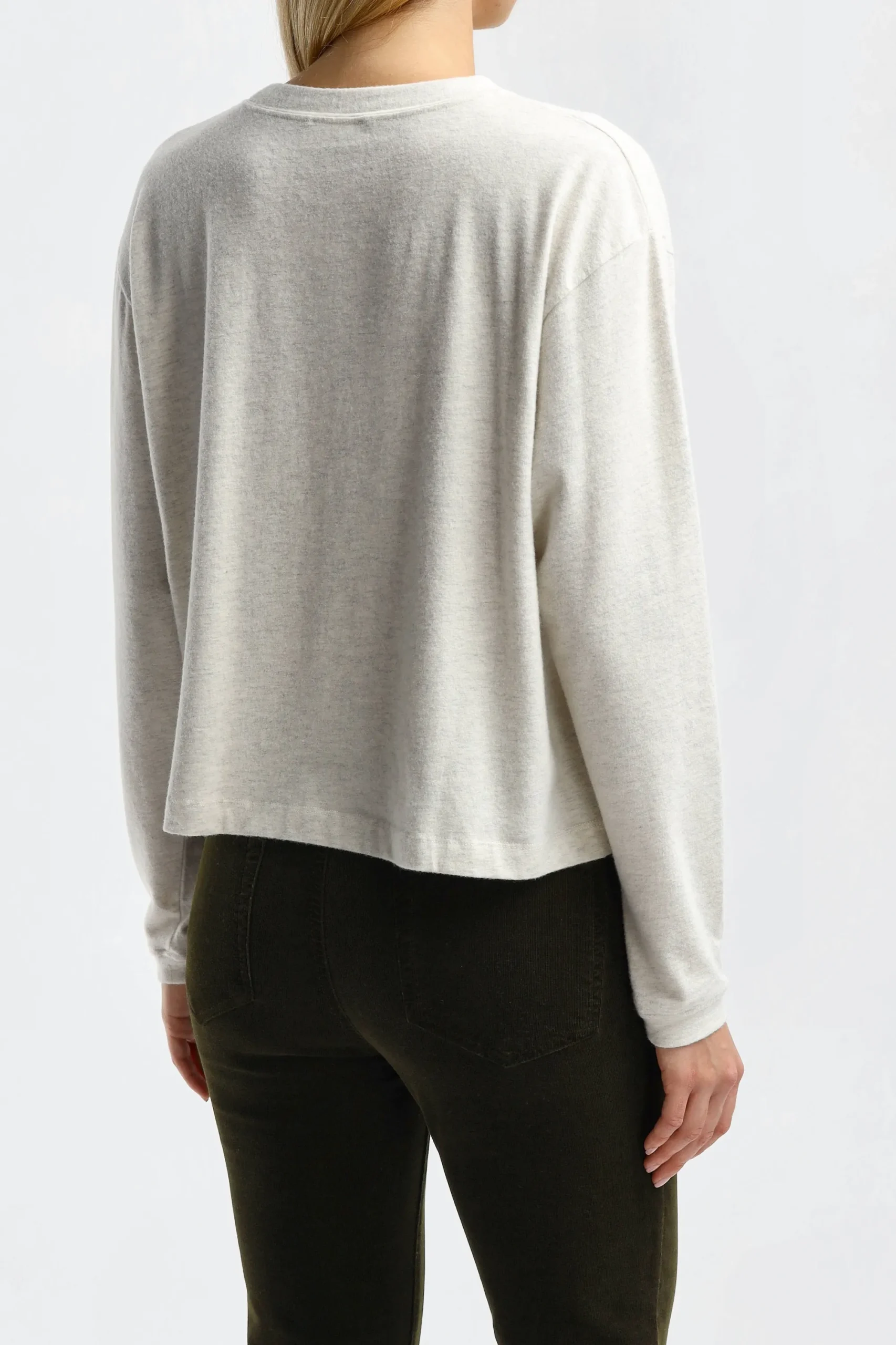 Femme American Vintage T-Shirt A Manches Longues Ypawood En Gris