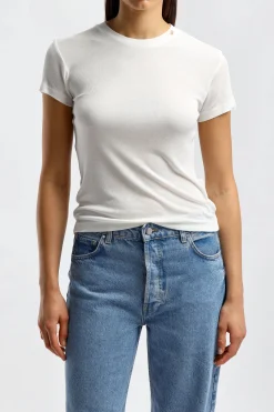 Femme Anine Bing T-Shirt Amani En Blanc