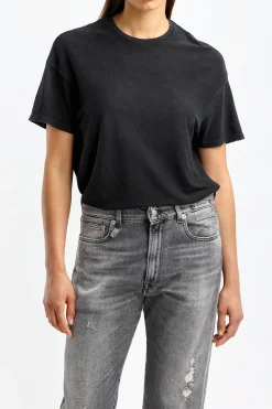 Femme R13 T-Shirt Boxy Seamless En Noir Acide
