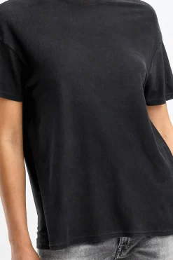 Femme R13 T-Shirt Boxy Seamless En Noir Acide