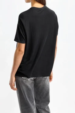 Femme R13 T-Shirt Boxy Seamless En Noir Acide
