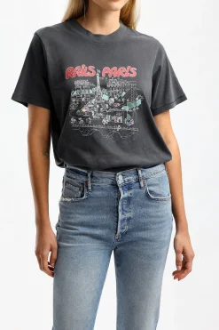 Femme Rails T-Shirt Boyfriend In Paris Map