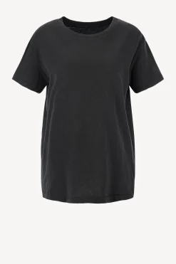 Femme Nili Lotan T-Shirt Brady En Noir Delave