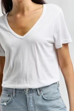 Femme Agolde T-Shirt Cameron En Blanc