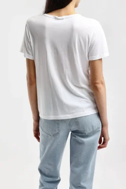 Femme Agolde T-Shirt Cameron En Blanc