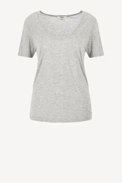 Femme Agolde T-Shirt Cameron En Gris