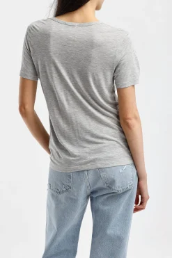 Femme Agolde T-Shirt Cameron En Gris
