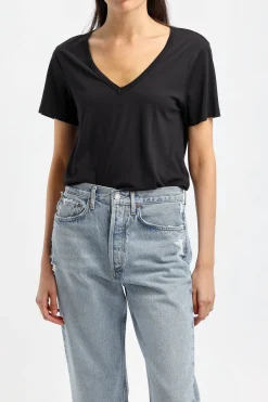 Femme Agolde T-Shirt Cameron En Noir