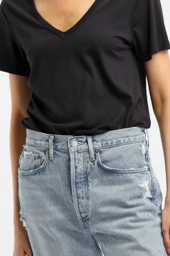 Femme Agolde T-Shirt Cameron En Noir