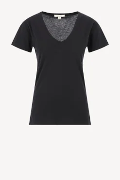 Femme Nili Lotan T-Shirt Carol En Noir De Jais