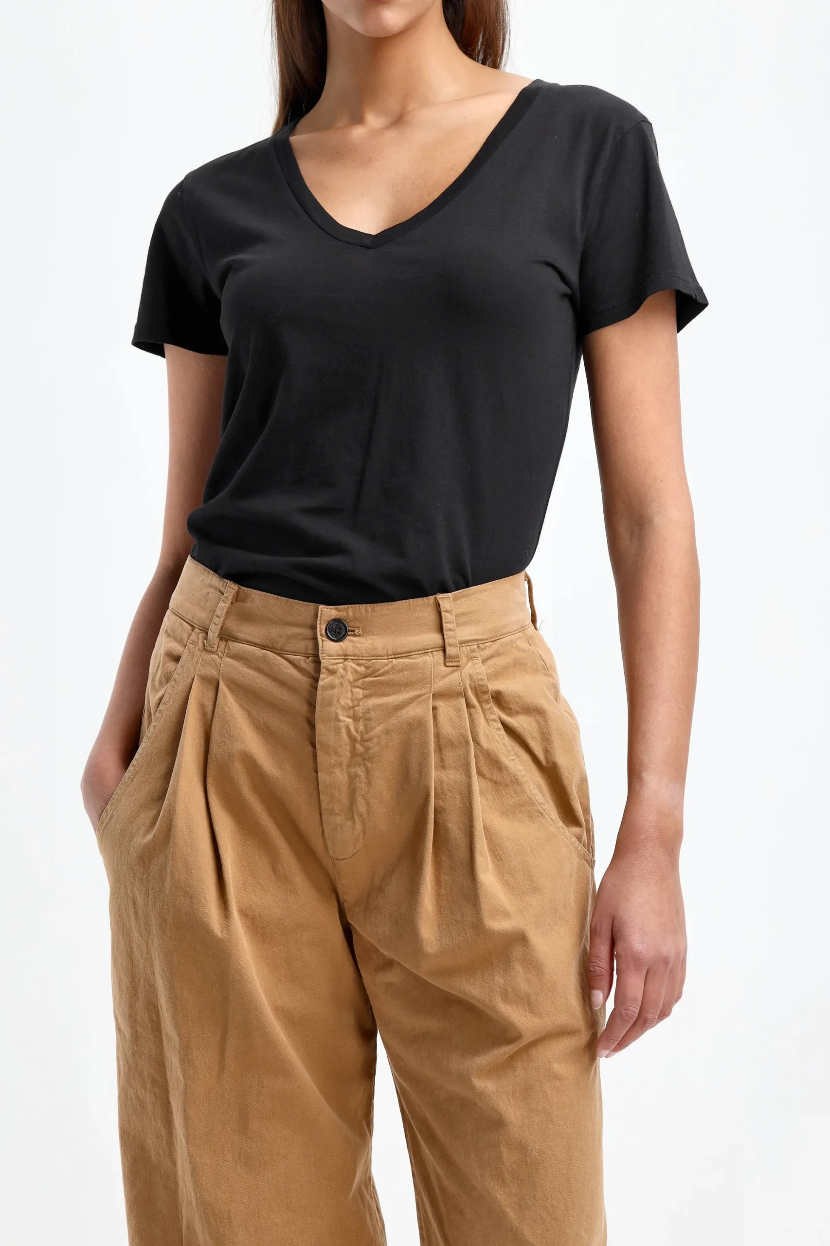 Femme Nili Lotan T-Shirt Carol En Noir De Jais