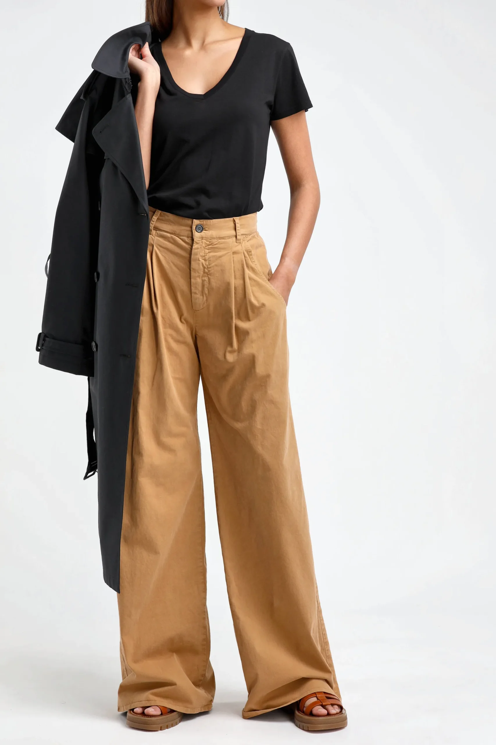 Femme Nili Lotan T-Shirt Carol En Noir De Jais