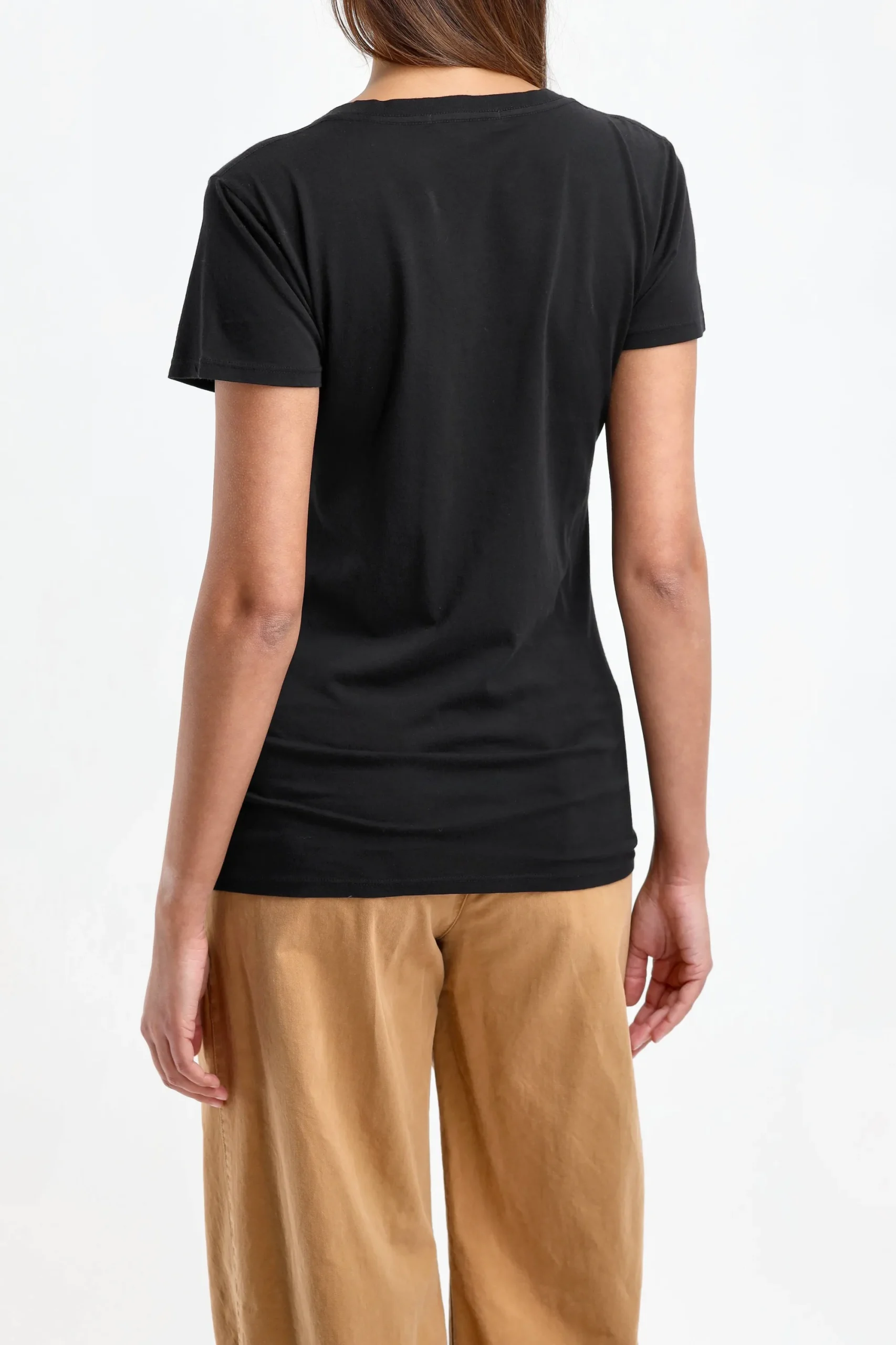 Femme Nili Lotan T-Shirt Carol En Noir De Jais