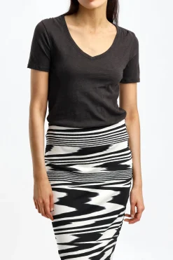 Femme Anthony Thomas Melillo T-Shirt Classic V En Noir