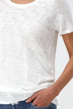 Femme Anthony Thomas Melillo T-Shirt Destroy En Blanc