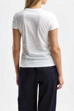 Femme Vince T-Shirt Essential En Blanc Optique