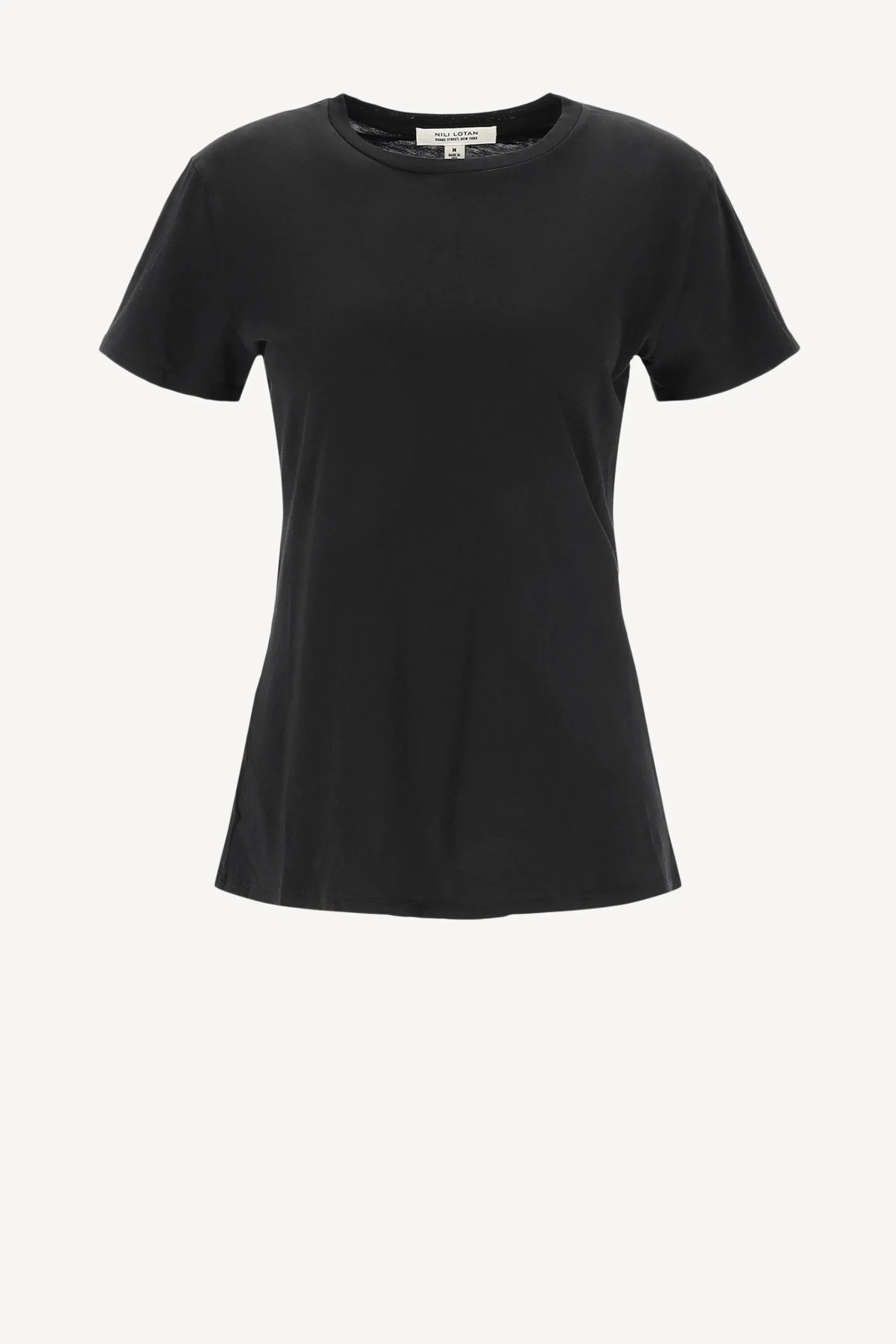 Femme Nili Lotan T-Shirt Lana En Noir De Jais