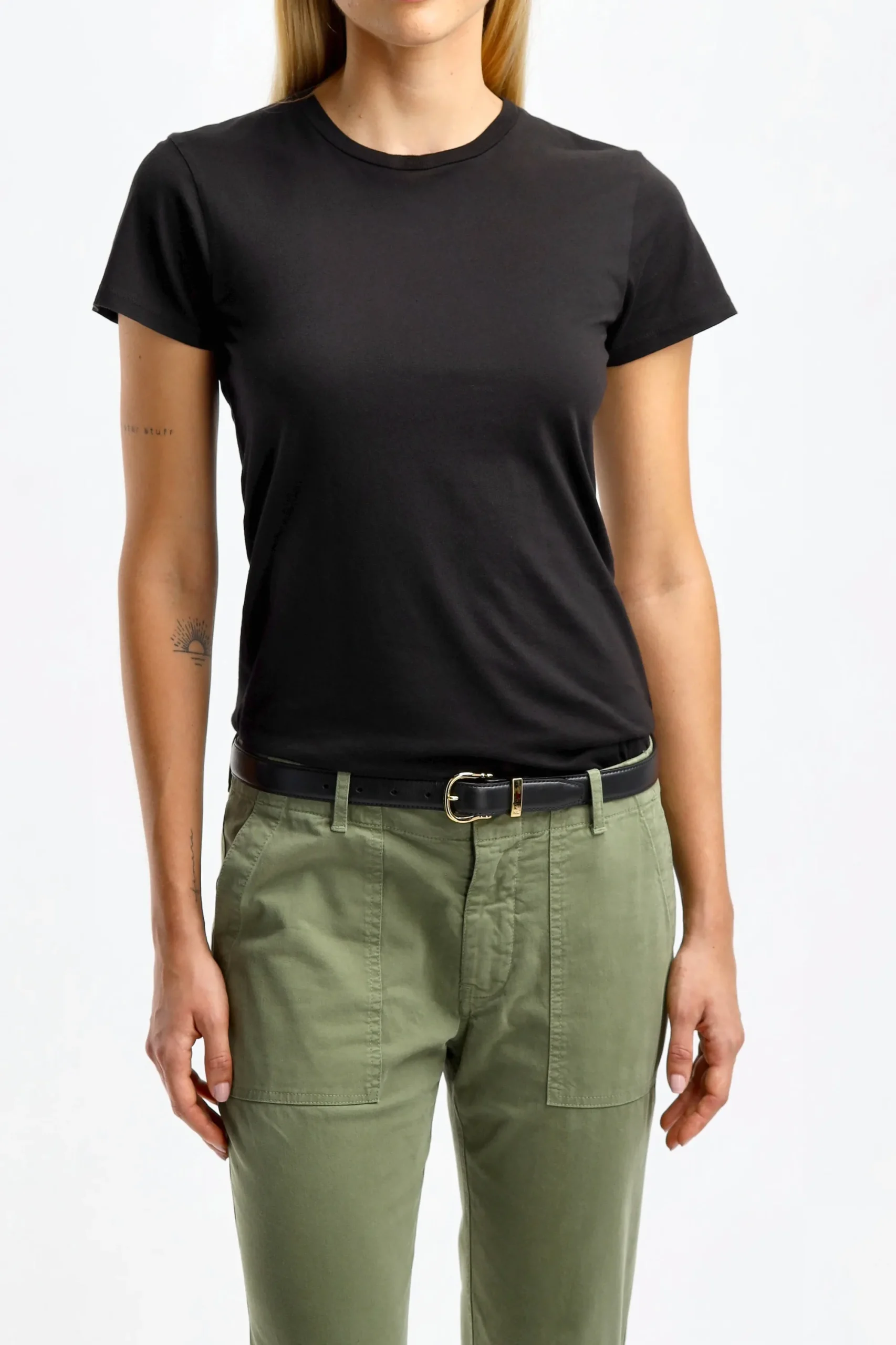 Femme Nili Lotan T-Shirt Lana En Noir De Jais