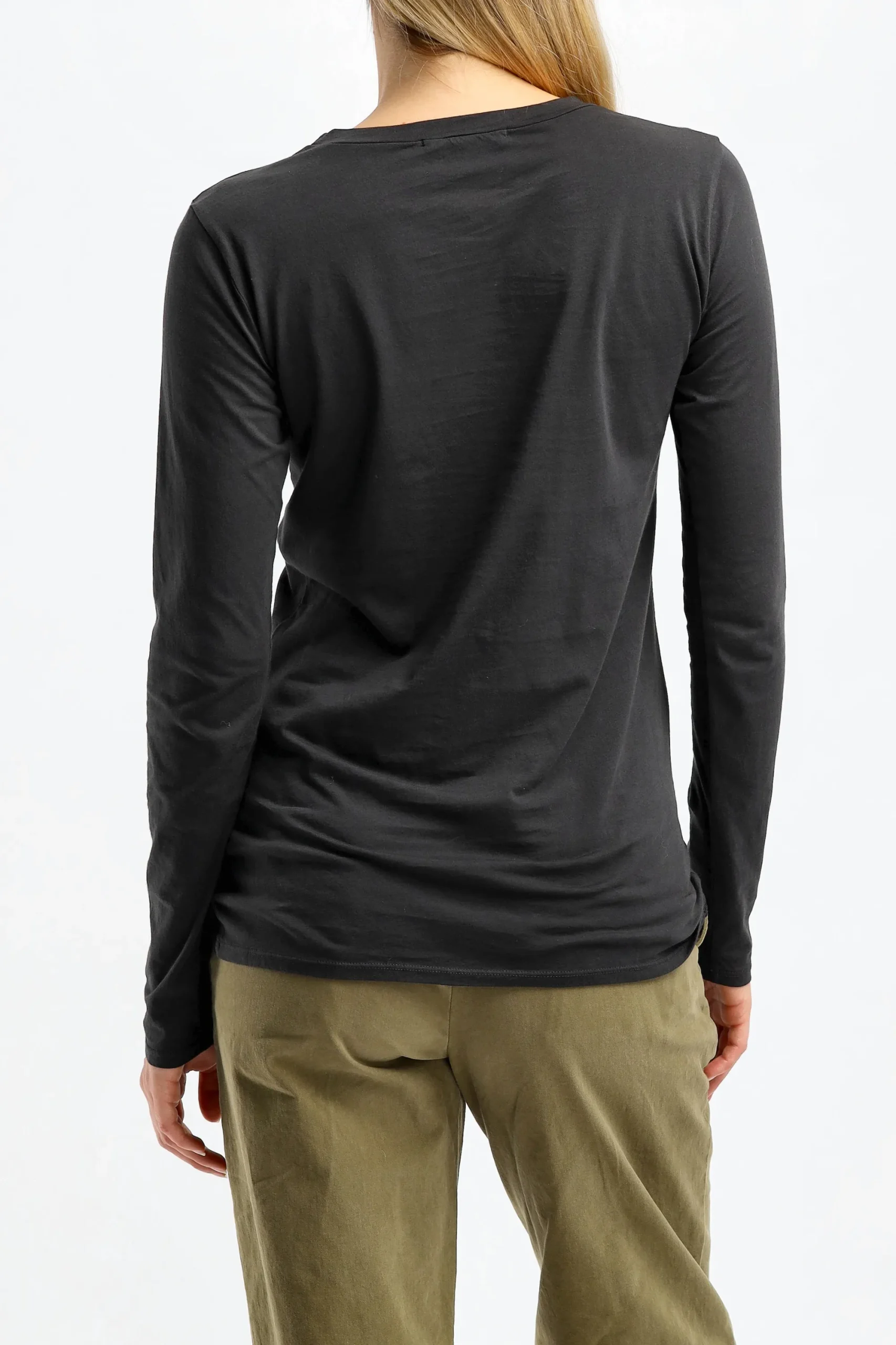 Femme Nili Lotan T-Shirt Long En Noir Delave