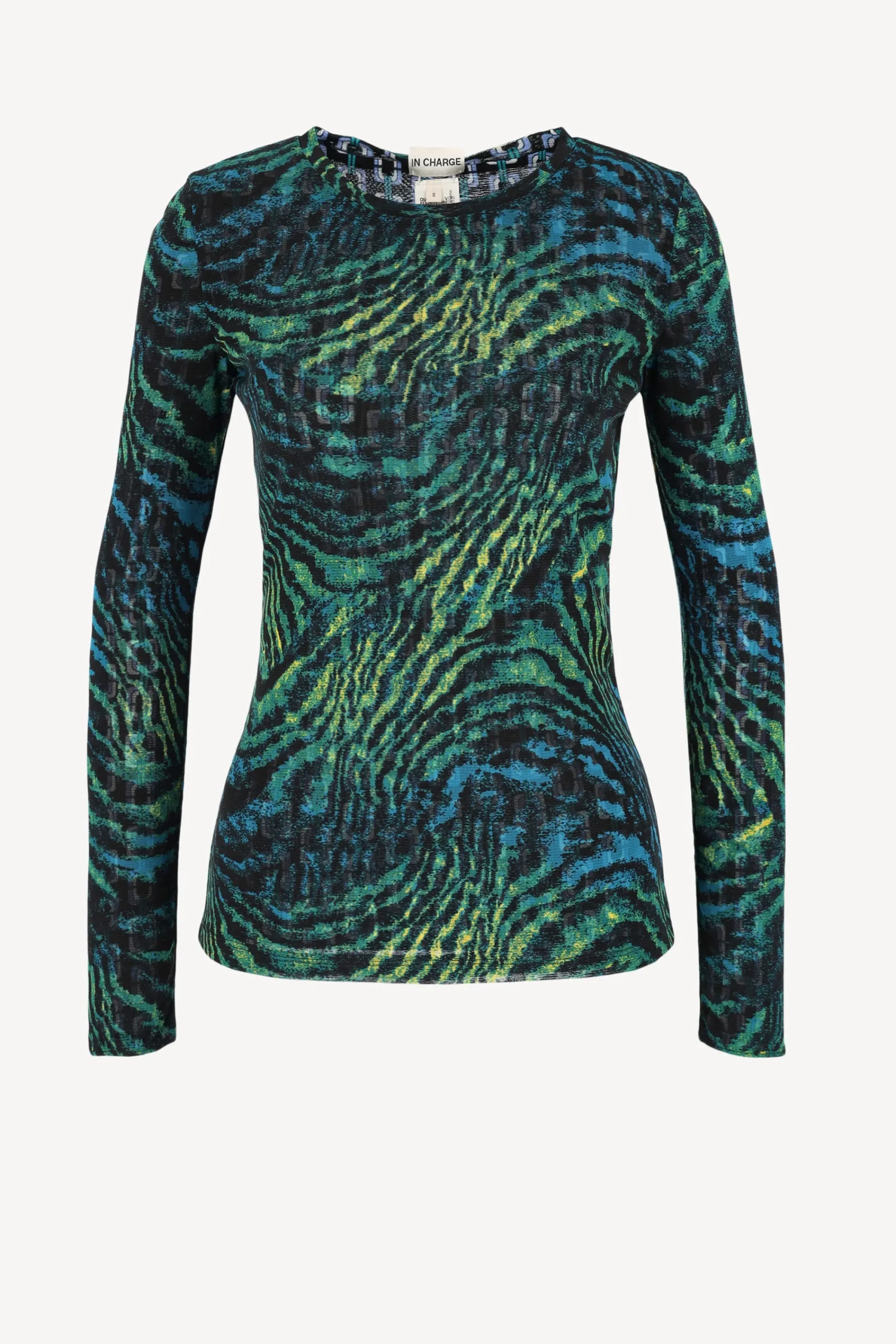 Femme Diane von Furstenberg T-Shirt Long Logan En Bleu Moire