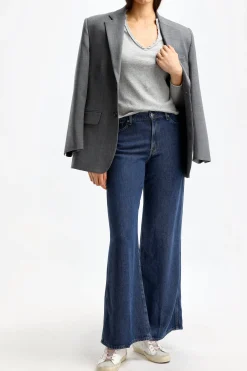 Femme American Vintage T-Shirt Long Sonoma En Gris