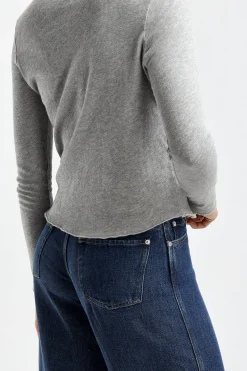 Femme American Vintage T-Shirt Long Sonoma En Gris