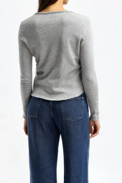 Femme American Vintage T-Shirt Long Sonoma En Gris