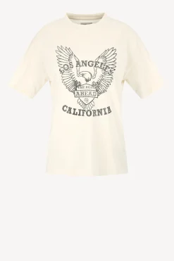 Femme Anine Bing T-Shirt Milo En Blanc Casse