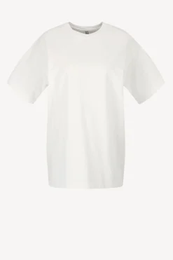 Femme Toteme T-Shirt Straight En Blanc Casse