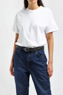 Femme Toteme T-Shirt Straight En Blanc Casse