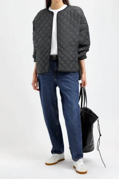 Femme Toteme T-Shirt Straight En Blanc Casse