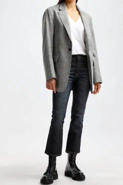 Femme R13 T-Shirt V Boxy Seamless En Blanc