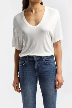 Femme Anine Bing T-Shirt Vale En Blanc