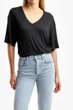Femme Anine Bing T-Shirt Vale En Noir
