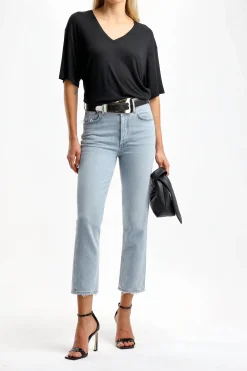 Femme Anine Bing T-Shirt Vale En Noir