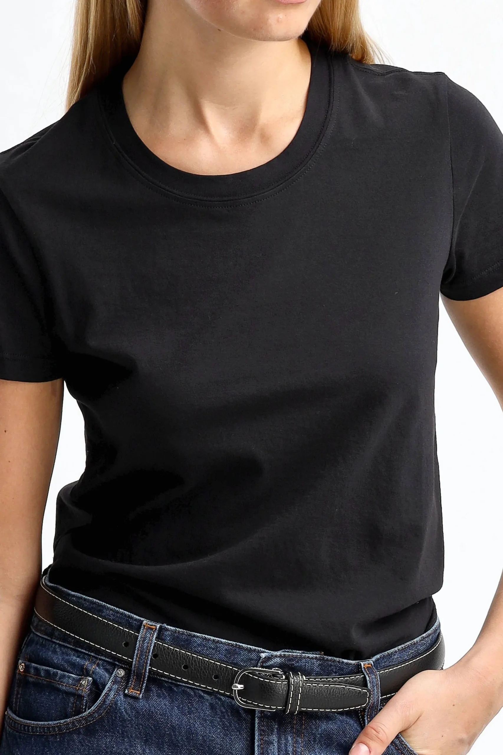 Femme James Perse T-Shirt Vintage Little Boy En Noir