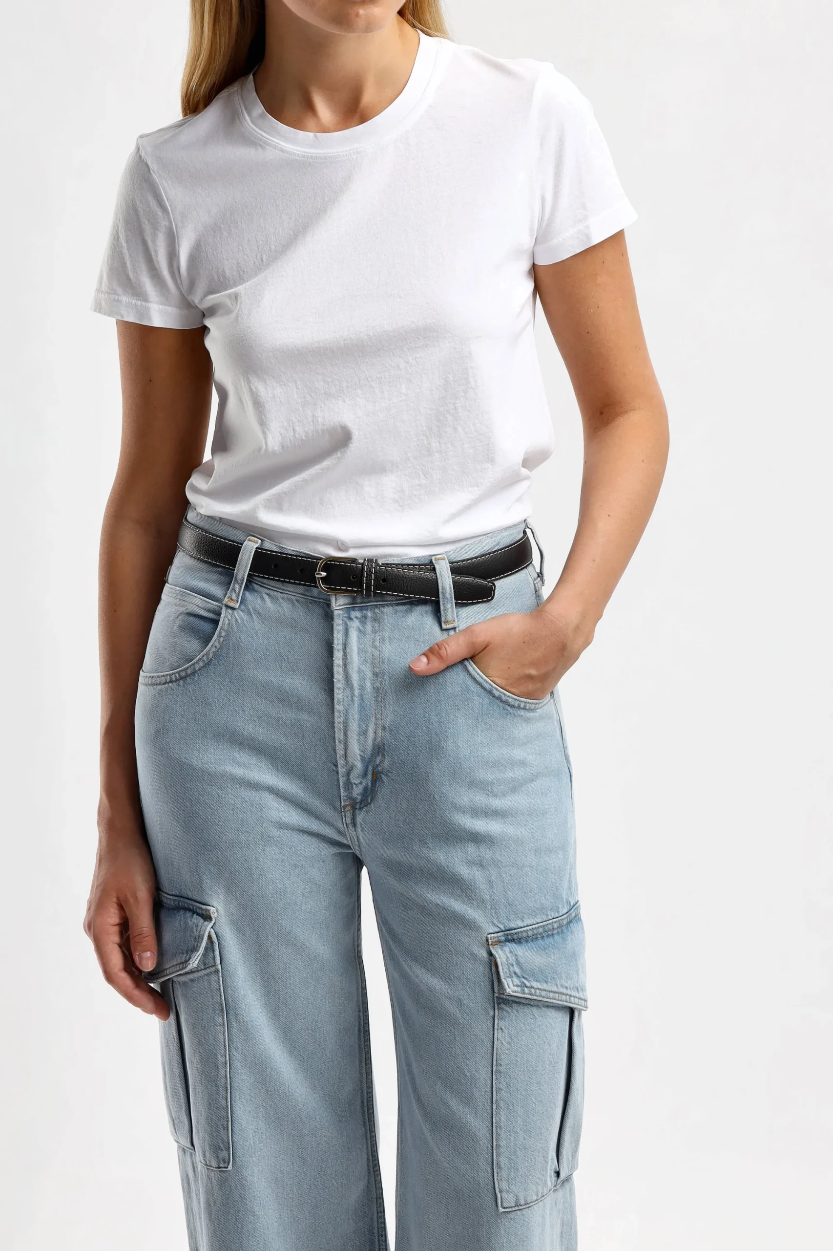 Femme James Perse T-Shirt Vintage Little Boy En Blanc