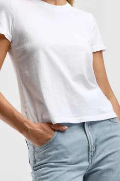 Femme James Perse T-Shirt Vintage Little Boy En Blanc