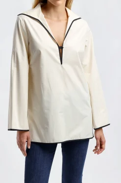 Femme Tory Burch Tunique Poplin En French Cream