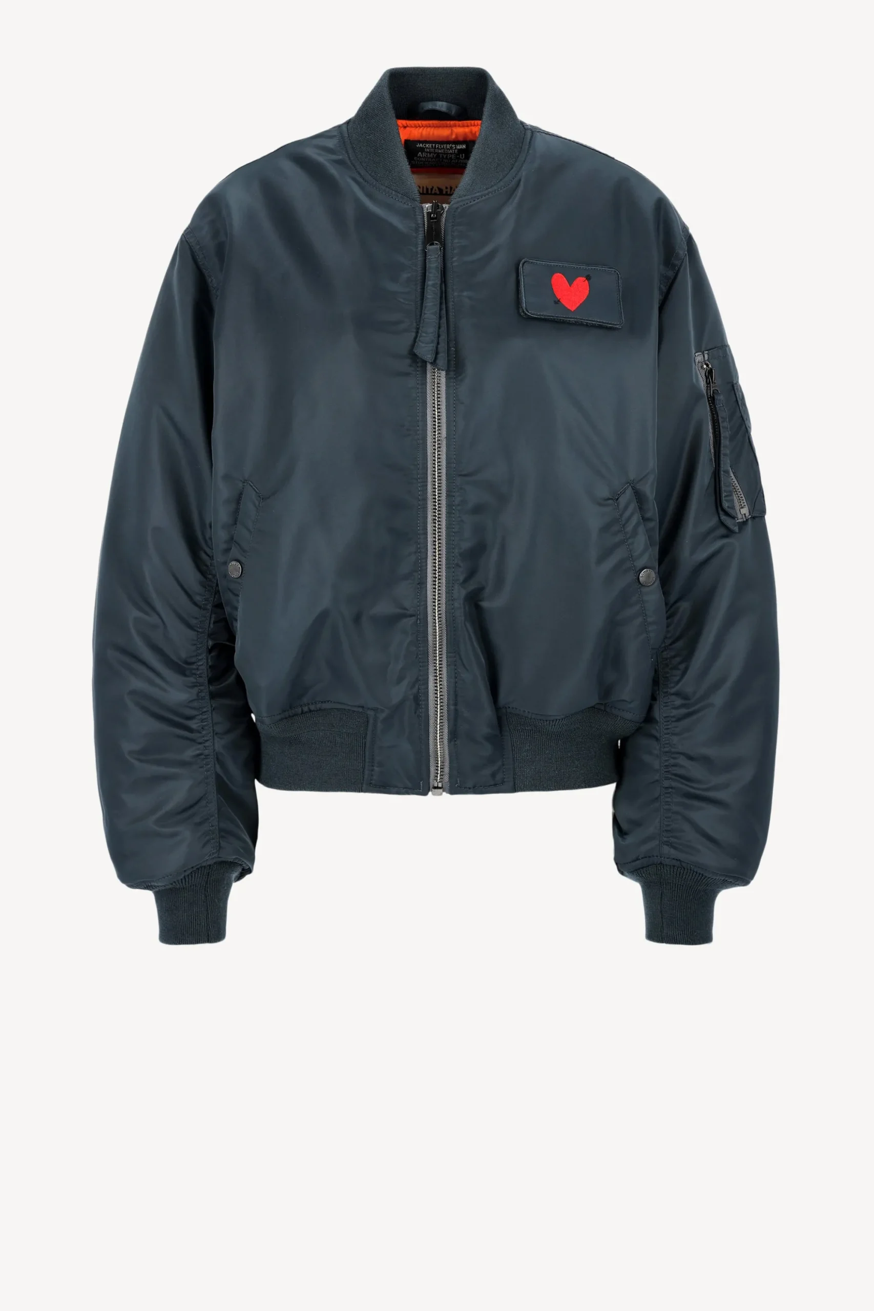 Femme Schott x Anita Hass Veste Airforce 90S 'Heart' En Bleu Marine