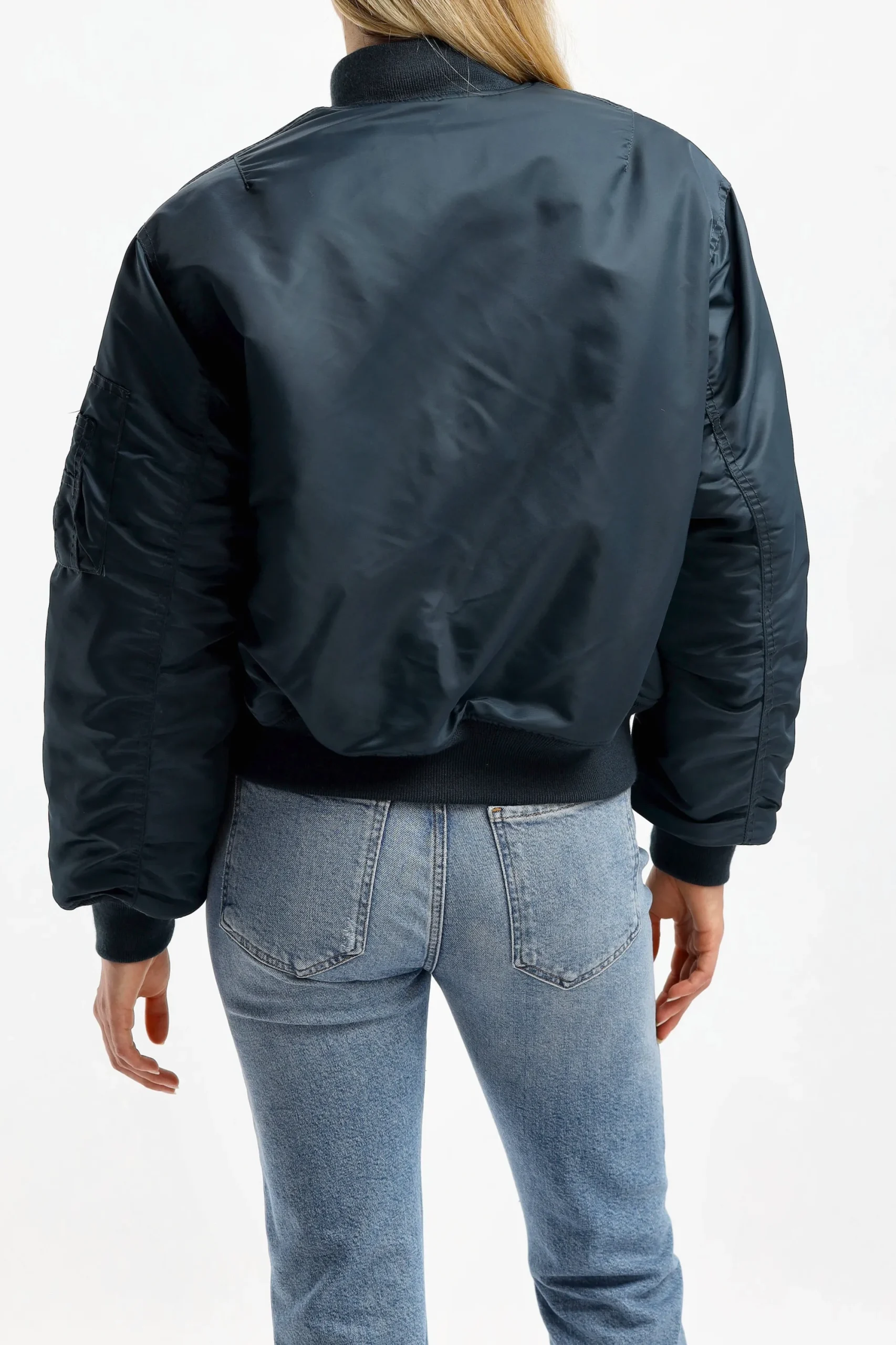 Femme Schott x Anita Hass Veste Airforce 90S 'Heart' En Bleu Marine