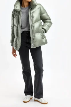 Femme Woolrich Veste Aliquippa En Gris Toundra