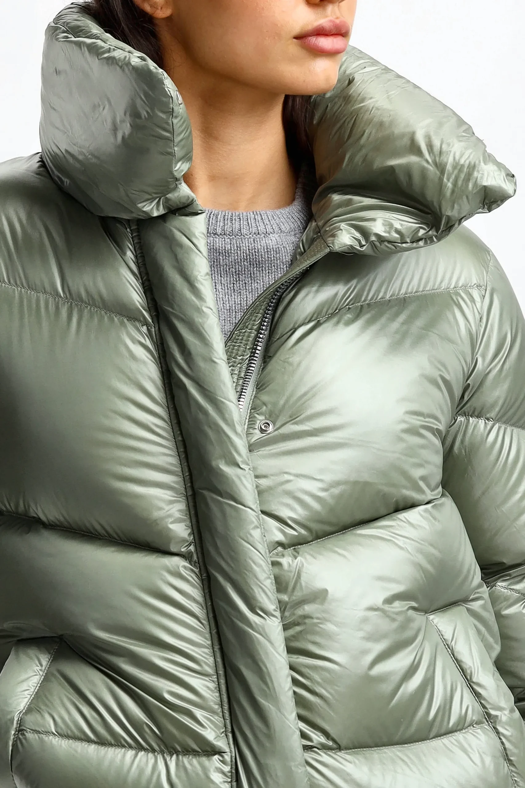 Femme Woolrich Veste Aliquippa En Gris Toundra