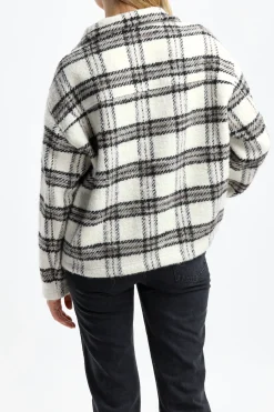 Femme IRO Veste Bika En Ecru/Noir