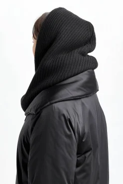 Femme Agnona Veste Caban Glossy En Noir