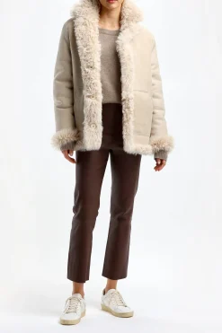 Femme Jadia Veste Cleo Reversible En Blanc Casse